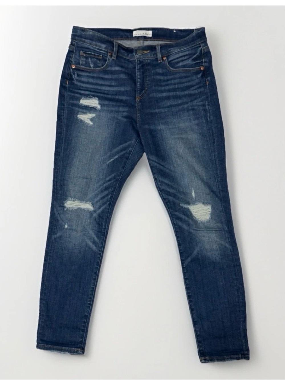 Loft Modern Skinny distressed slim pocket jeans